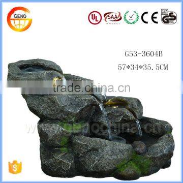 Trade assurance stone garden product type outdoor fountain with LED