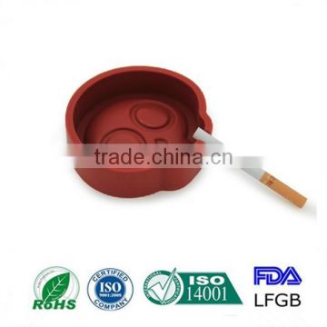 Good selling round shape ashtray, silicone smoking accessories