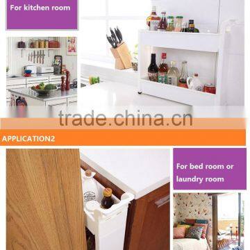 Gap Storage Slim Slide Out Storage Tower Rack Shelf With Wheels 3 to 5 Tier photo-5