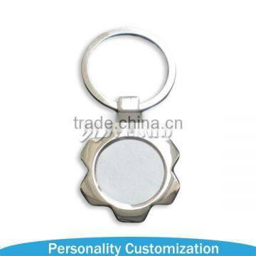 2015 best sale Sublimation heart shape key chain