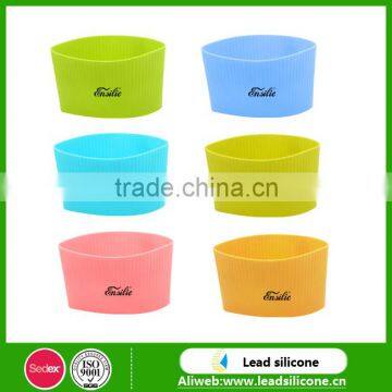 Eco- Friendly Collapsible Silicone Heat Insulation Colorful Cups Sleeve photo-4