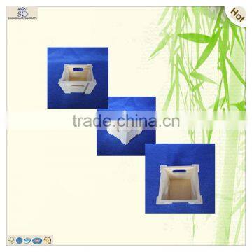 Small Unfinished Carved Pine Wooden Storage Box photo-6