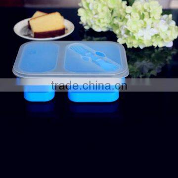 ECO FDA/ LFGB food grade flexible microwave oven heated safe high quality silicone lunch box