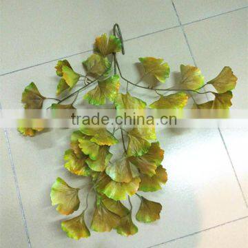 SJ070917 Artificial golden ginkgo leaf/wholesale folium ginkgo leaves sale