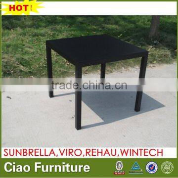 black powder coating aluminum square table