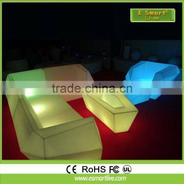 outdoor party used Night club Wireless Rechargeable Rotomolding white mould illiminated led plastic bar