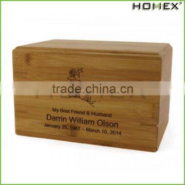 Bamboo cremation urn cremation boxes for ashes Homex BSCI/Factory