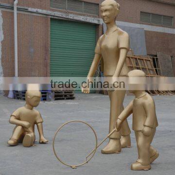 Fiberglass Children Play Sculpture Statue photo-3