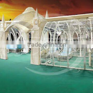 outdoor beach Wedding Gallery Pavilion Rattan Gazebo set