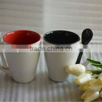 promotional porcelain coffee mug with spoon