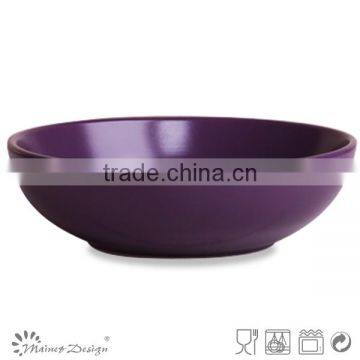 purple color glaze ceramic cereal bowl