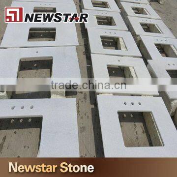 Newstar Crystal White Marble Vanity Top Single Sink Marble Bathroom Marble Solid Surface Counter Top photo-4