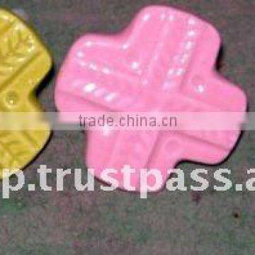 painted ceramic handles and knobs