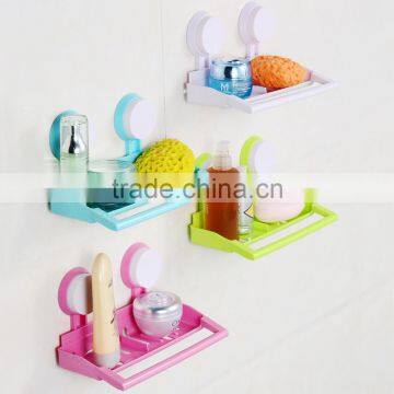 Vacuum suction cup kitchen and bathroom plastic multifunction shelf/holder/soap frame/towel rack