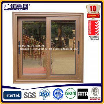 Little Space Occupation Aluminium Wood Section Window Powder Coating With Mosquito photo-3