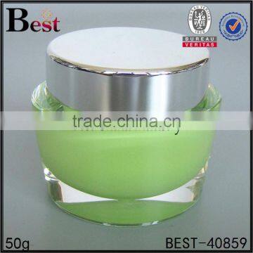 Unique Acrylic Cream Jar for Cosmetics Packing White Color 30g 50g Cheap Plastic Jars photo-6