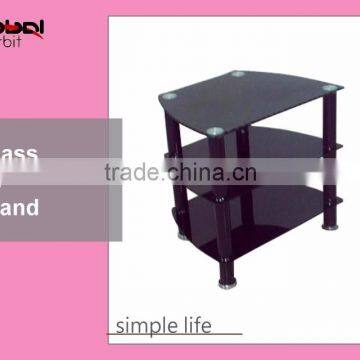 Modern Design Home Furniture Storage Rack Tempered Glass Corner TV Cabinet photo-2