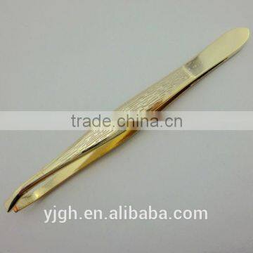 golden mini eyebrow tweezers hair tool