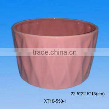 Column Pink Ceramic Flower Pots