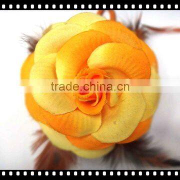 Fashion Feather Rose Flower hair accessory