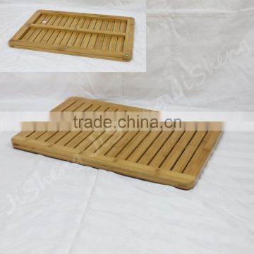 Fashion high quality bamboo wood custom non slip bath mat