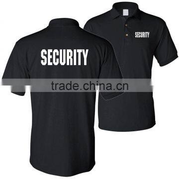 Security Guard Uniform Shirts Silkscreen Sport Polo Tshirt Design Men's Security Guard Uniforms For Sale