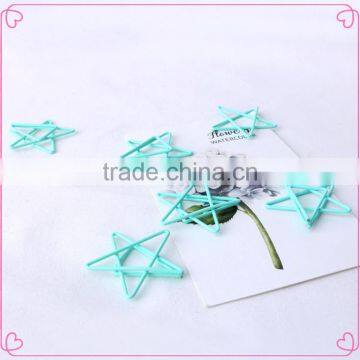 Creative Ligh Blue Color Star Shape Paper Clip in Transparent Box 12pcs/box photo-4