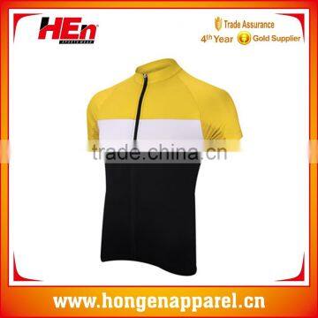 Hongen apparel good price yellow design short sleeves cycling apparel