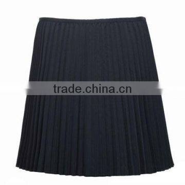 Girls Mini Short Casual Leisure Wear A-line Black Pleated Skirt photo-2