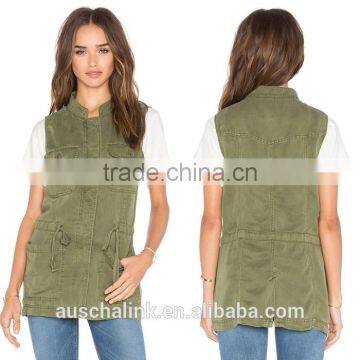 Best Selling Lady Tencel and Linen-blend Cheap Military Vests photo-5