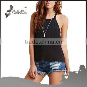 Large armhole tank T strap tank with drop hole