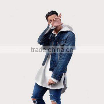 OEM Service Europe Hot Style Hooded Metal Zipper Decoration Long Sleeve Autumn Winter Longline Streetwear Sweatshirt photo-3