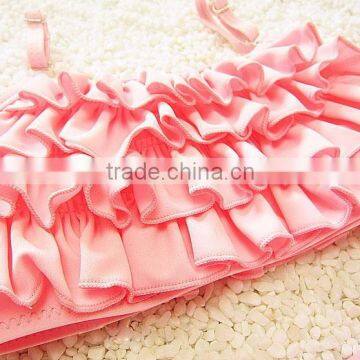 Romantic Purple Swimsuit Two Piece Set Ruffled Bikini Summer Beach Wear photo-4