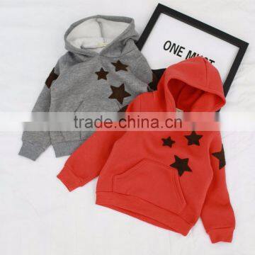 children girl and boy star hoodies Coat korean girl winter coat