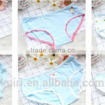 2017 Sexy Women Full Cotton Underwear Cute Preteen Girls Panties Wholesale Yellow Color Panties Briefs photo-6