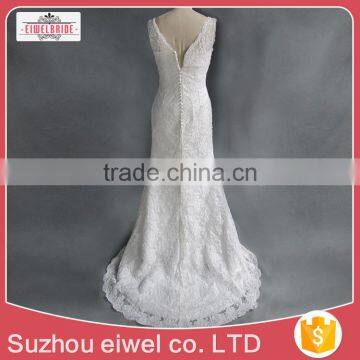 2017 China Manufacturer Customized Applique Lace Mermaid Wedding Dress photo-3