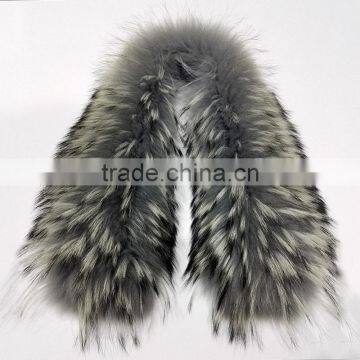 Myfur Real Animal Fur Raccoon Fur Made High Quality Fur Collar Hooded for Winter Garment photo-3