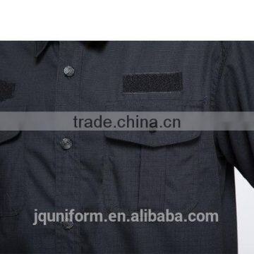 Juqian Wholesale Customized High Quality Short Sleeve 2 Piece Black Engineer Mens Security Uniforms photo-5