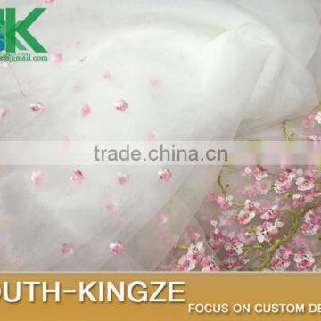 2016 Fashion Lace Fabric Bilateral Symmetry Organza Lace Embroidery Fabrics Bubble 2016 Fashionirt Handmade Diy Excipients Fabr photo-3