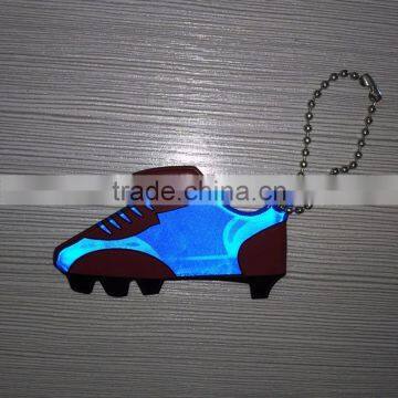 Custom Printed Promotional High Light Soft Pvc Reflective Keychain photo-4