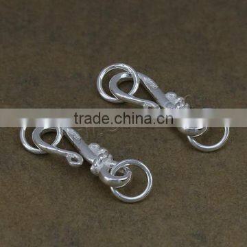 New Fashion design Sterling Silver Hook and Eye Clasp 925