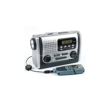 Earthquake DAB/FM Radio with Big Torch/Earthquake radio/producing power by crank/Charging Mobilephone