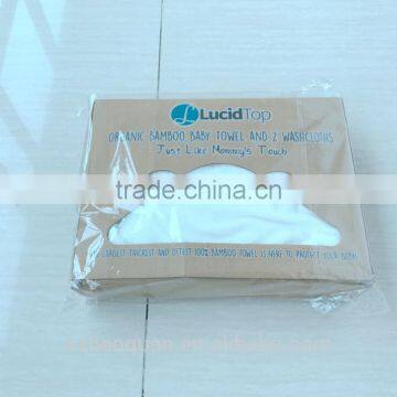 OEKO Manufacturer Custom Packaging and Private Label 100% Organic Bamboo Hooded Baby Towel Without Dyeing photo-4