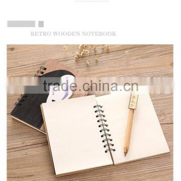 Hot Sale Spirited Away no Face Man Cute Cartoon Wood Cover Anime Paper Notebook for Students photo-3