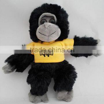 Custom Stuffed Animal Gorilla Soft Toy With Logo Tshirt /Plush Gorilla Toy/Gorilla Plush
