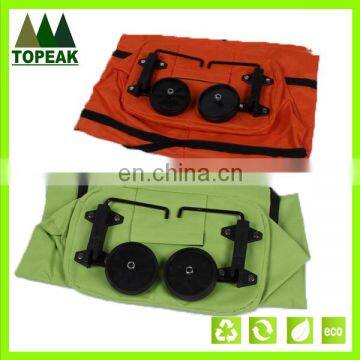 Eco-friendly 600D Oxford Fabric Foldable Trolley 2 Wheels Shopping Bag photo-3