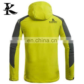 Custom Yellow Waterproof Jacket Empty Softshell Jacket
