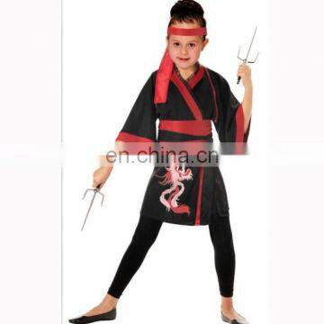 Party halloween kids children girl Japanese Samurai fancy dress costume MAC-83