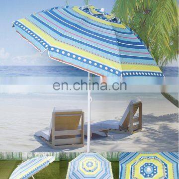 Wholesale Customized design summer beach and garden windproof beach parasol umbrella Patio umbrella