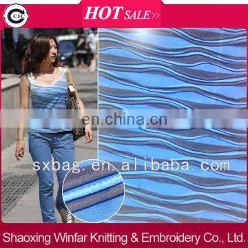 shaoxing winfar two tone spandex polyester jacquard fabric for lady dress garment